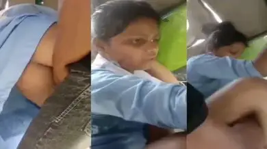 college girl in auto riksha